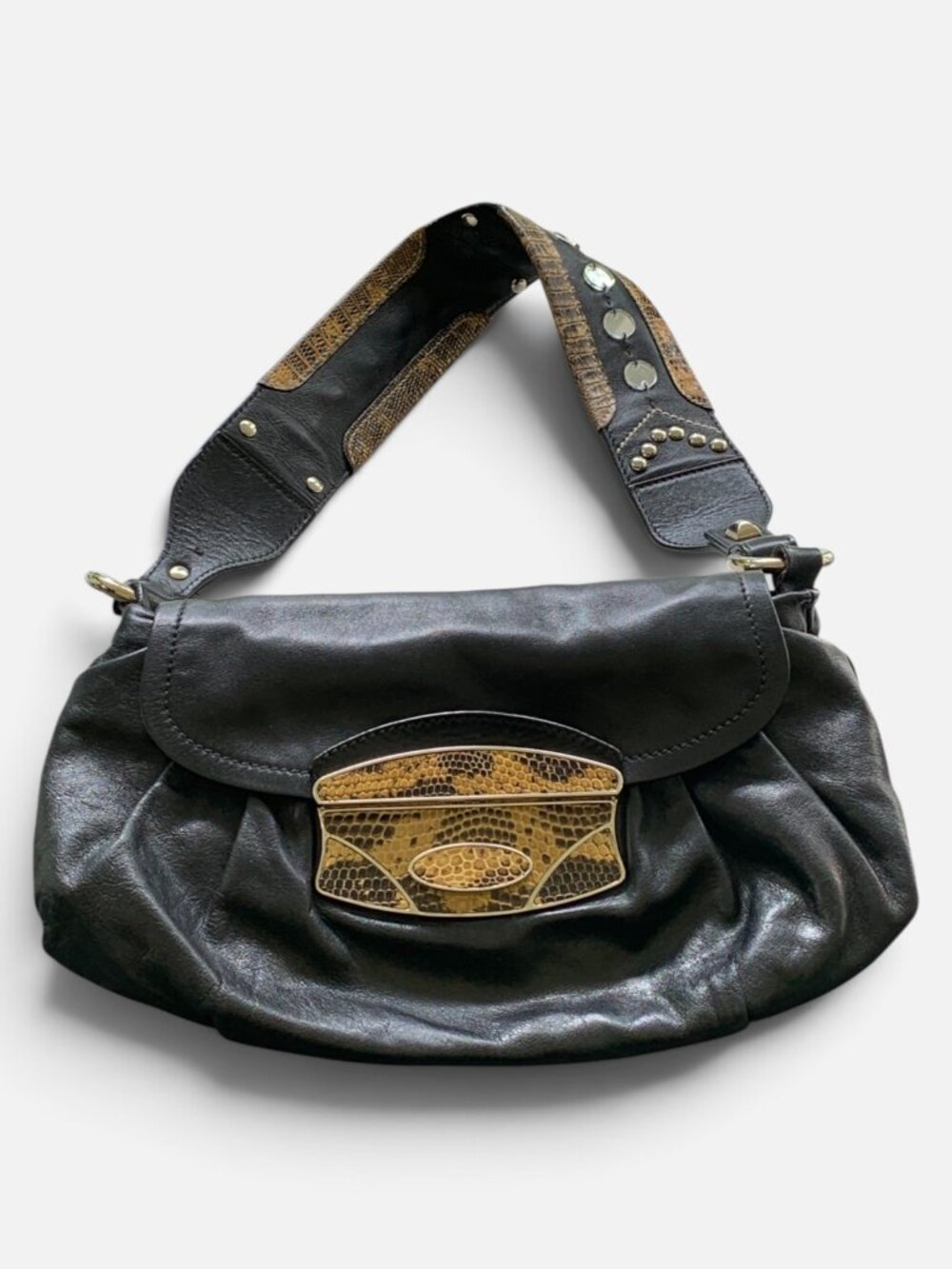 Prada black leather novelty shoulder Bag